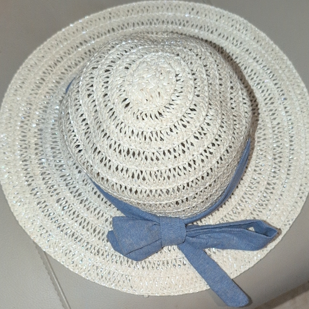 Chic Cream and Blue Women's Hat